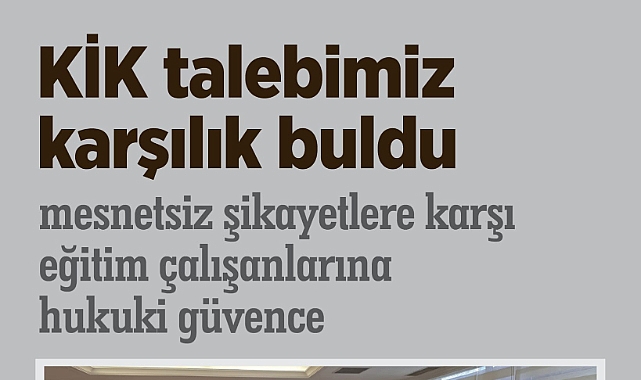 MEB, MESNETSİZ ŞİKAYETLERE KARŞI EĞİTİM ÇALIŞANLARINA HUKUKİ GÜVENCE SAĞLIYOR.