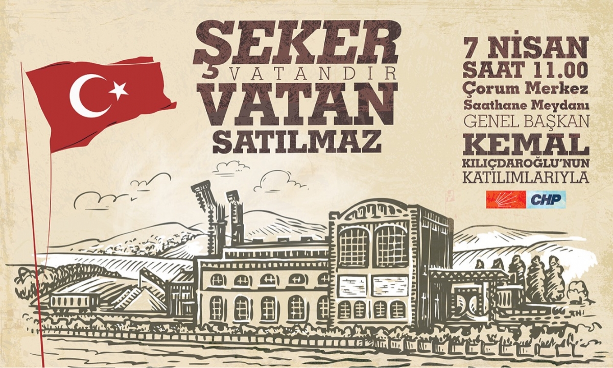 CHP'Lİ DURMAZ'DAN ŞEKER MİTİNGİNE ÇAĞRI