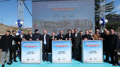 KENTSEL DÖNÜŞÜM 1. ETAP KONUTLARIN TEMEL ATMA TÖRENİ GERÇEKLEŞTİRİLDİ