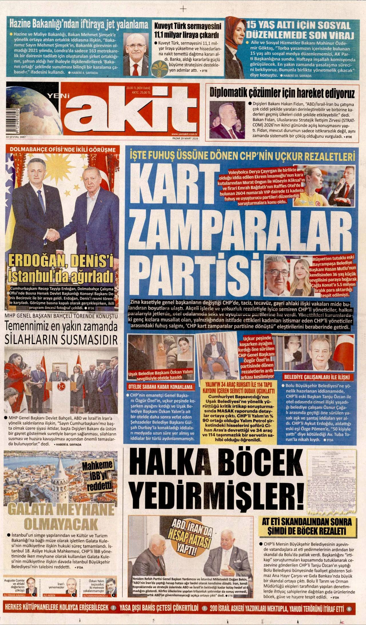 Yeni Akit Gazetesi Gazete Manşeti