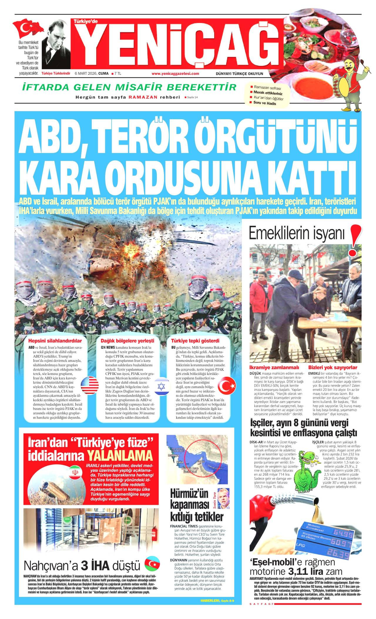 Yeniçağ Gazete Manşeti